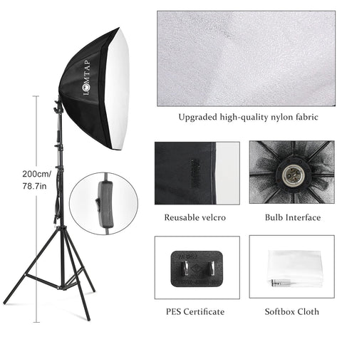 Studio Lighting Kit – Green Screen, Backdrop Stand & Accessories