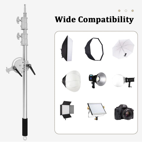 C Stand Boom Arm – Heavy Duty Rotating Crossbar with Sandbag
